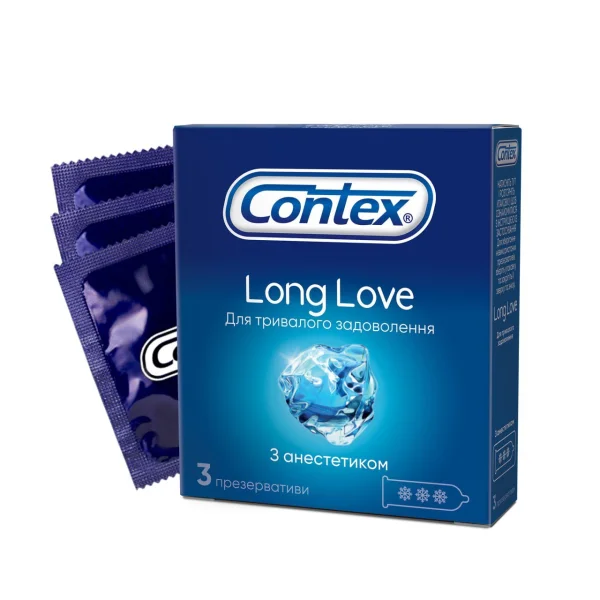 Презервативы Контекс Лонг лов (Contex Long Love), 3 шт.