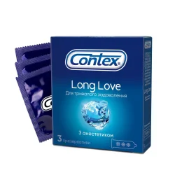 Презервативы Контекс Лонг лов (Contex Long Love), 3 шт.