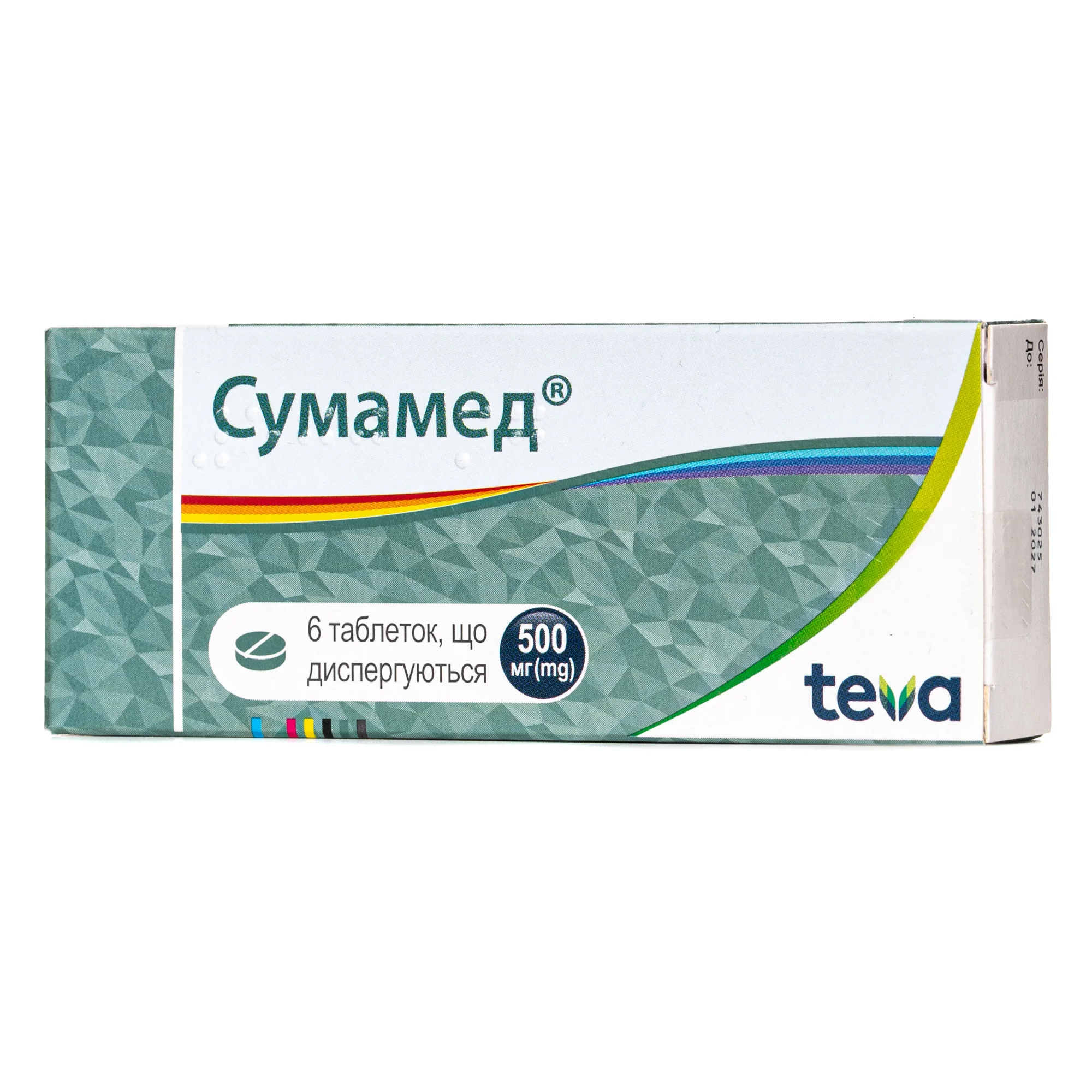 Сумамед таблетки що диспергуються по 500 мг, 6 шт.