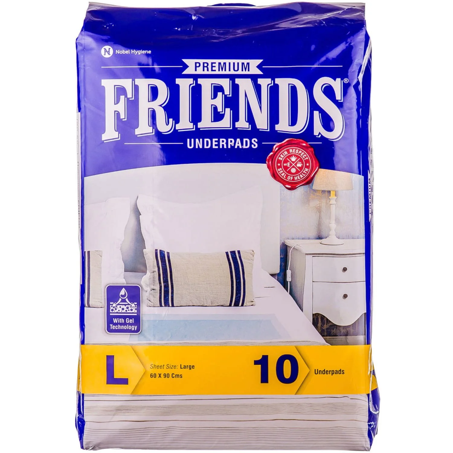 Пелюшки Френдс (Friends) Преміум для немовлят 90х60, 10 шт.