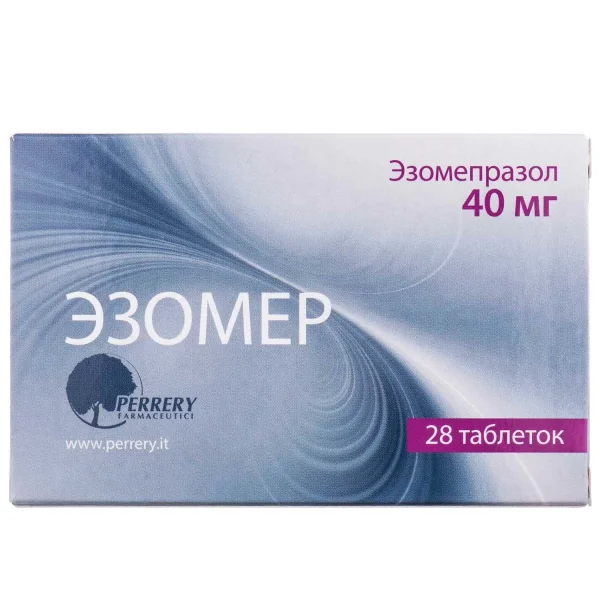 Эзомер таблетки по 40 мг, 28 шт.