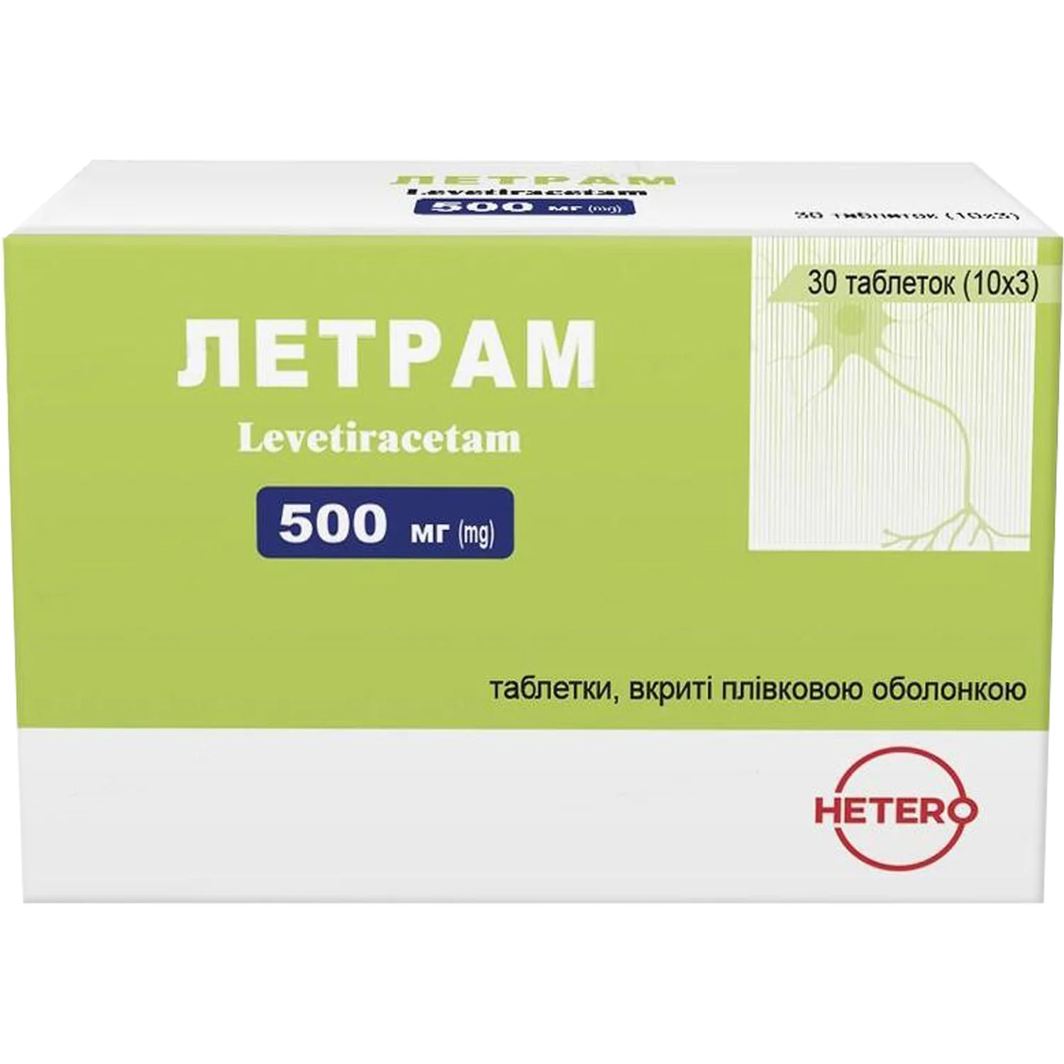 Летрам таблетки по 500 мг, 30 шт.