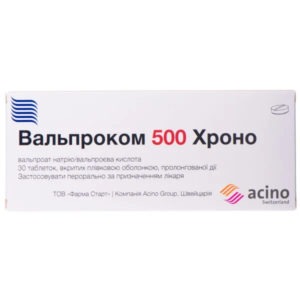 Вальпроком Хроно таблетки по 500 мг, 30 шт.