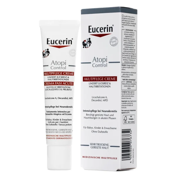 Інтенсивний заспокоюючий крем Eucerin (Юцерин) AtopiControl для атопічної шкіри під час загострення, 40 мл