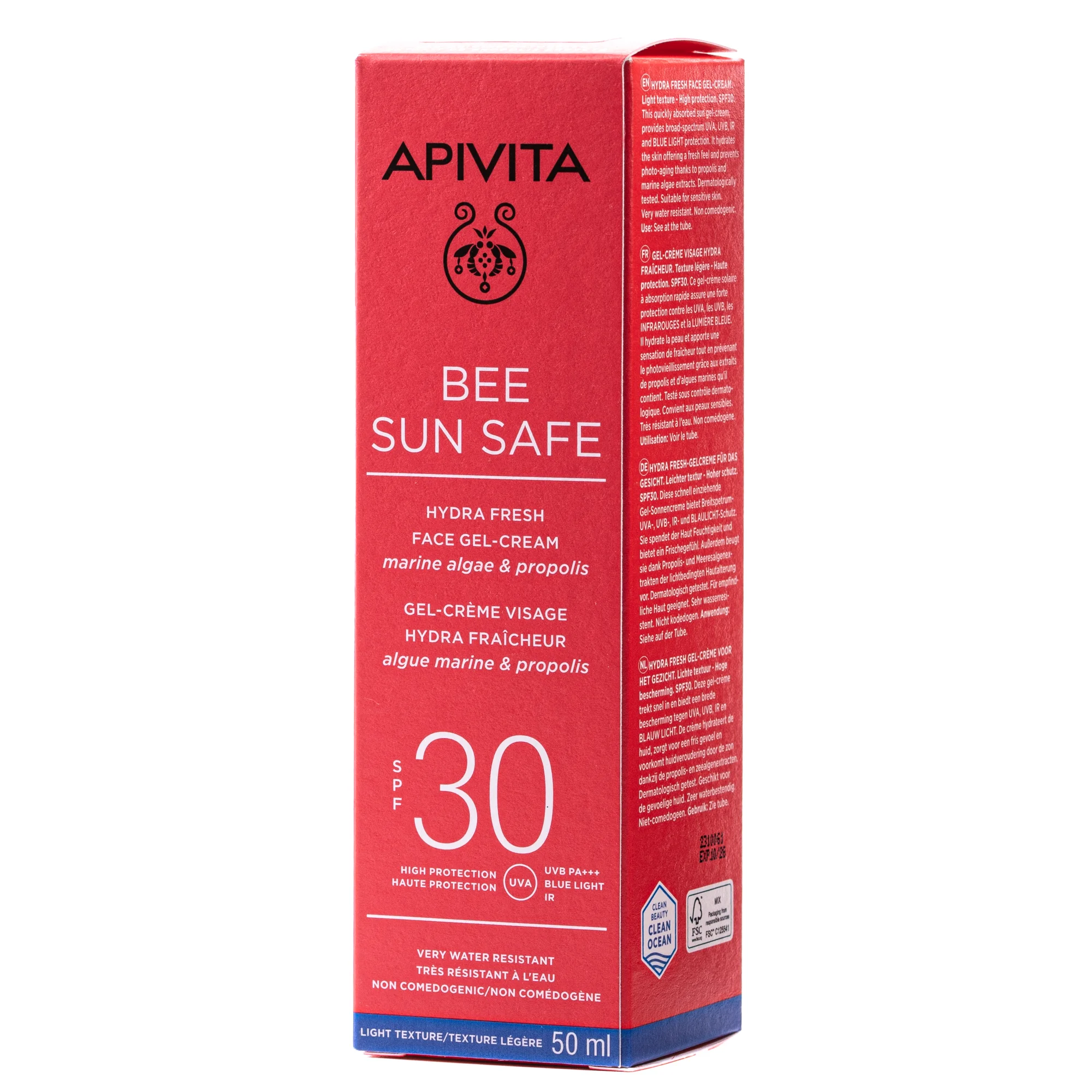 Сонцезахисний гель-крем для обличчя Apivita (Апівіта) Bee Sun Safe SPF30, 50 мл