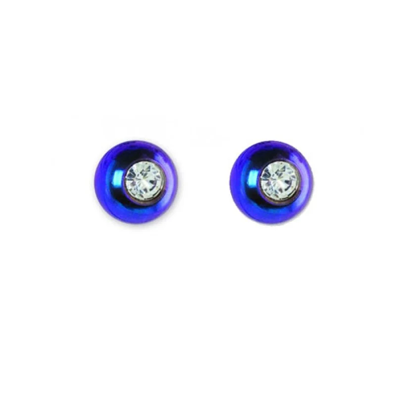 Сережки Inverness (Інвернес) Палліна Анодізед (Pallina Anodized) кристал 4 мм, титан, 1 пара