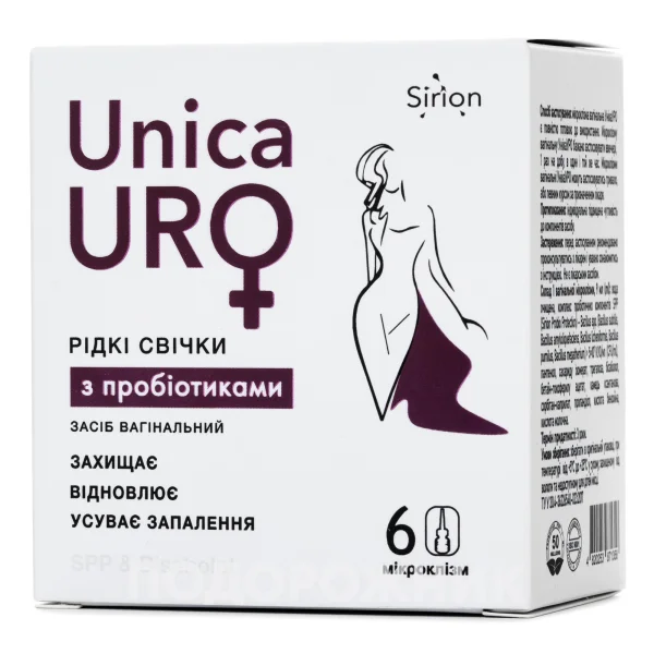 УникаУро (UnicaURO) жидкие свечи вагинальные с пробиотиками в тубе по 9 мл, 6 шт.
