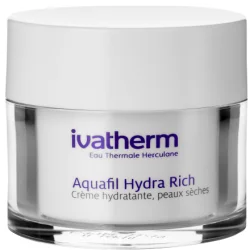 Крем для обличчя Ivatherm Aquafil Hydra Rich(Іватерм Аквафіл Гідра Річ) Зволожуючий для чутливої та сухої шкіри, 50 мл