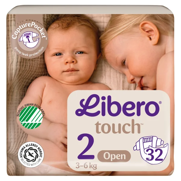 Подгузники Либеро Тач 2 (Libero Touch) (3-6кг), 32 шт.