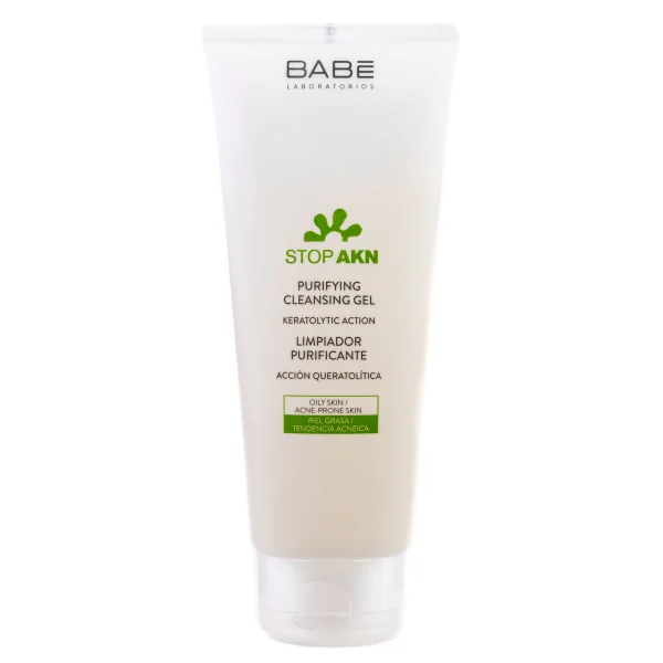 Гель для лица Babe Laboratorios (Бабе Лабораториос) Stop Akn очищающий для жирной и проблемной кожи, 200 мл