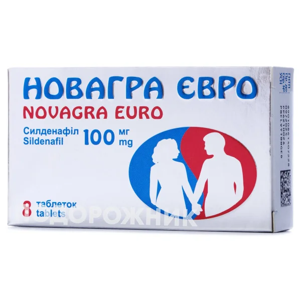 Новагра Евро таблетки по 100 мг, 8 шт.
