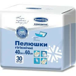 Пеленки Білосніжка одноразові 40см*60см №30