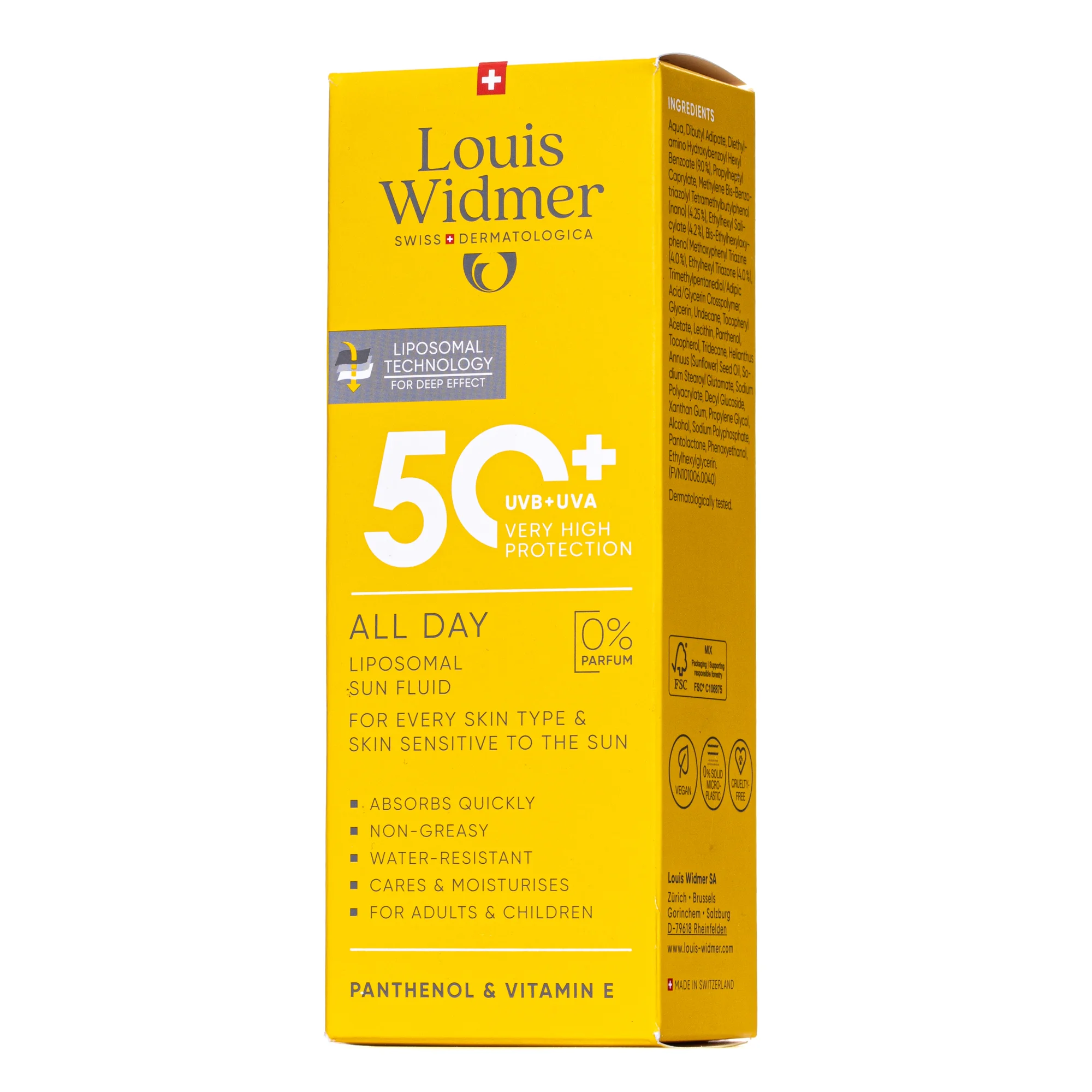 Молочко для обличчя Louis Widmer (Луіс Відмер) сонцезахисне SPF50, 100 мл