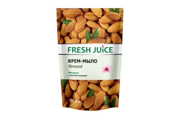 Крем-мыло Fresh Juice (Фреш Джус) миндаль, дой-пак, 460 мл