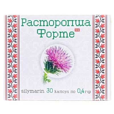 Розторопша Форте капсули по 0,4 г, 30 шт.
