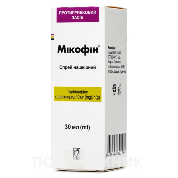 Микофин спрей противогрибковый 1%, 30 мл