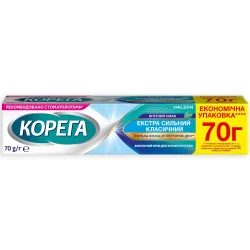 Крем для фиксации зубных протезов Корега Экстра Сильный мятный вкус, 70 г