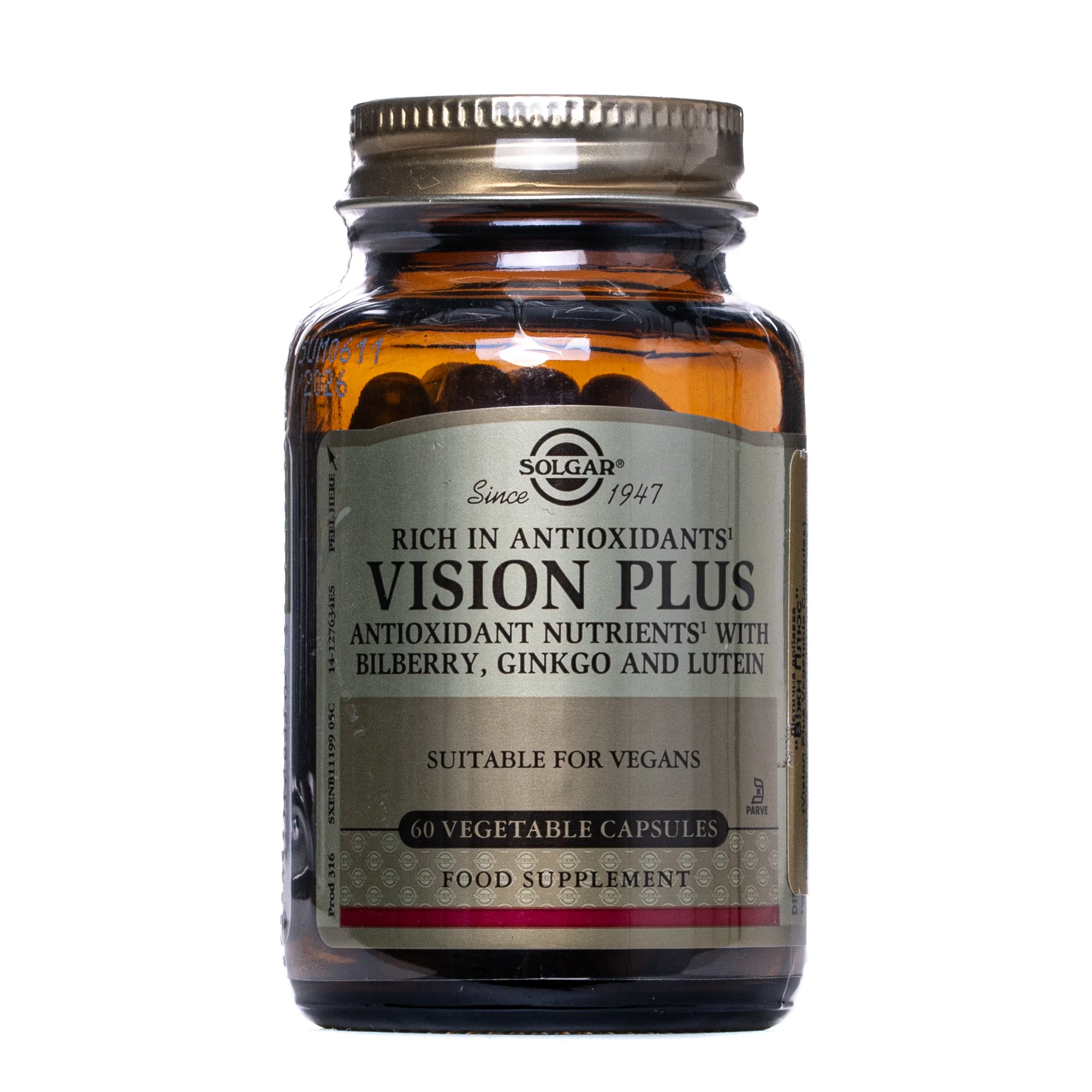 Вітаміни Solgar (Солгар) Vision Plus у капсулах, 60 шт.