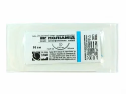 Шовный материал Polyamide (Полиамид) 2 витый, без иглы, синий 40 см*10 см, 1 шт.
