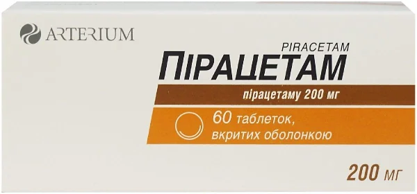 Пірацетам таблетки по 200 мг, 60 шт. - КМП