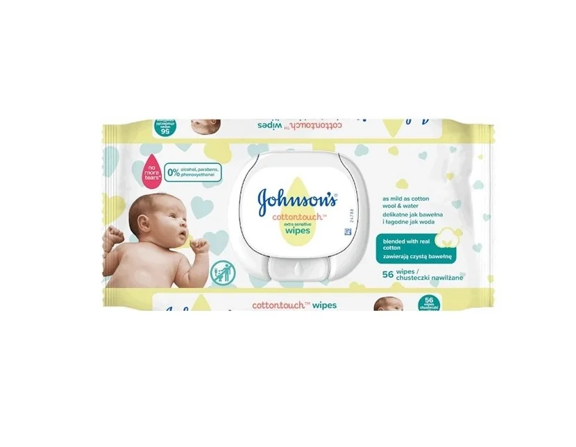 Дитячі вологі серветки Johnson's Baby (Джонсон) Ніжність бавовни, 56 шт.