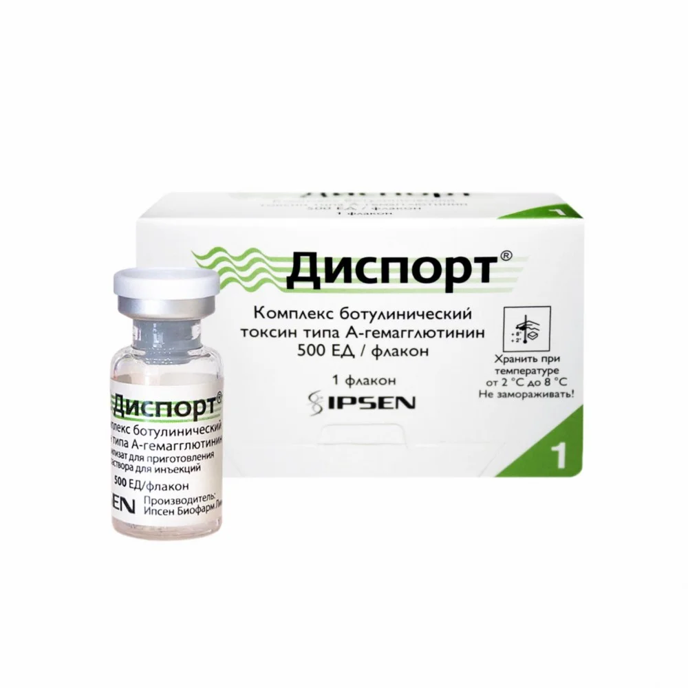 Диспорт порошок для ін’єкцій по 500 ОД, 1 шт.