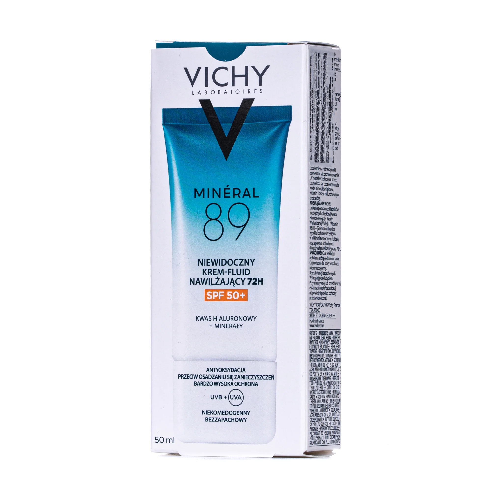 Сонцезахисний флюїд для обличчя Vichy (Віши) Mineral 89 зволожувальний SPF50+, 50 мл