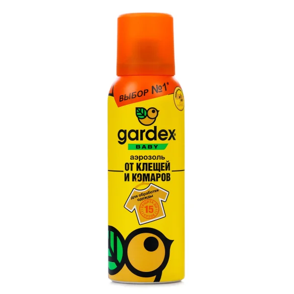 Аерозоль Гардекс (Gardex) Бебі від кліщів та комарів на одяг, 100 мл