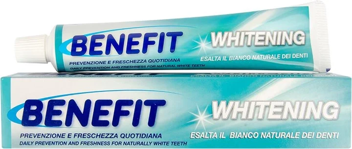 Зубна паста Benefit (Бенефіт) Whitening Fresh відбілювальна, 75 мл