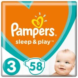 Pampers (Памперс) Sleep & Play розмір 3, 58 шт.