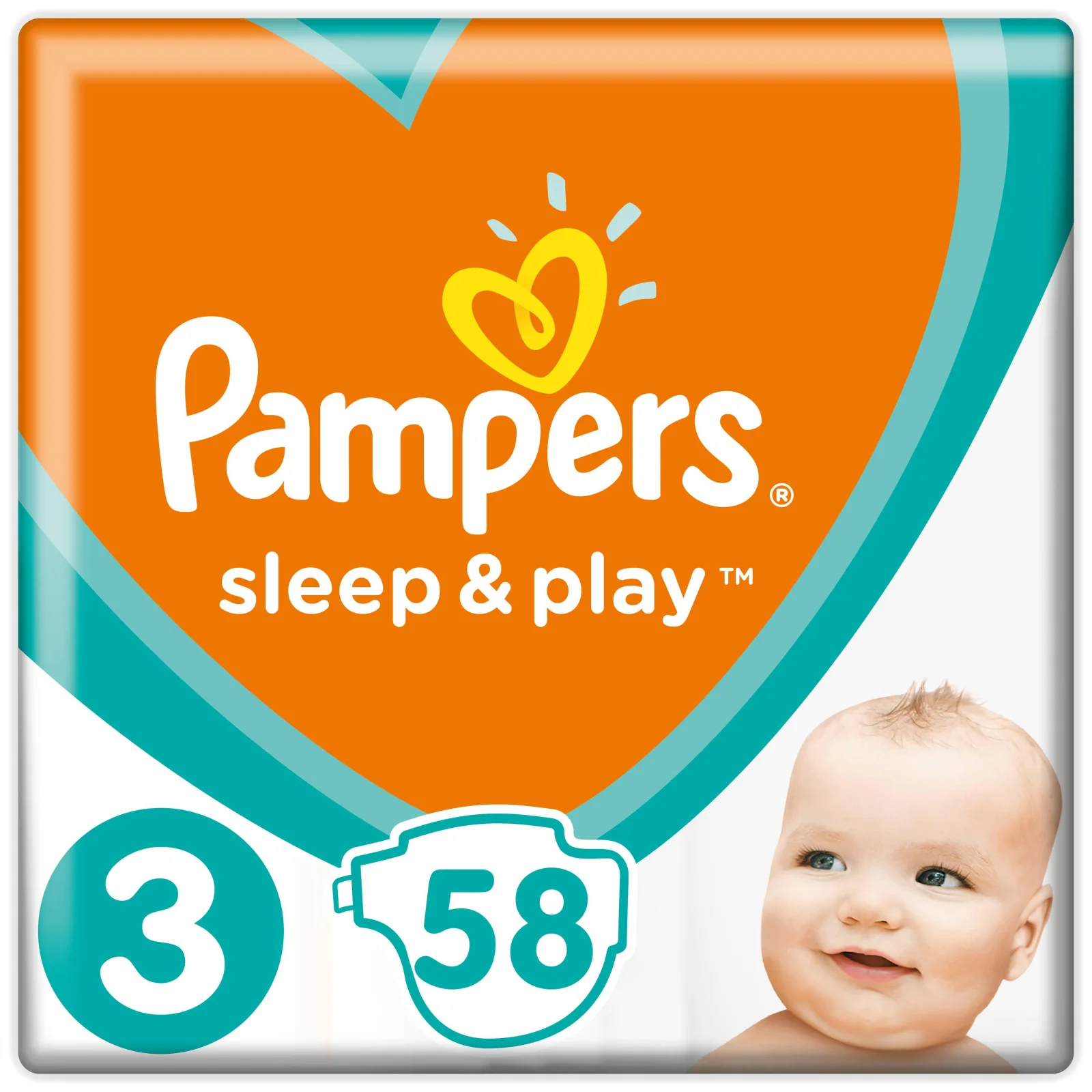 Підгузки дитячі Pampers (Памперс) Sleep & Play розмір 3, 58 шт.