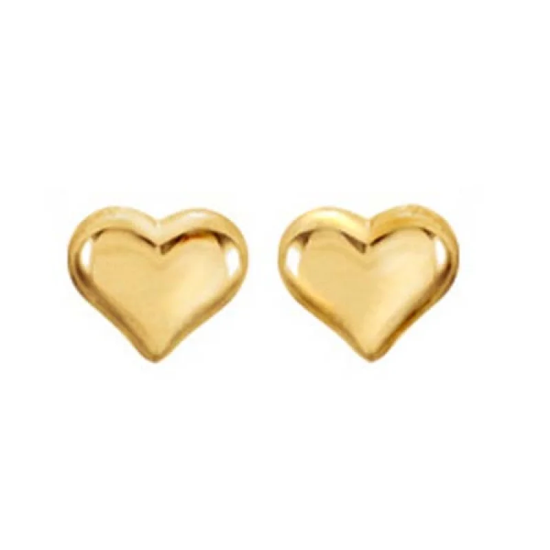 Сережки Inverness Boton Puffed Heart (Інвернес Стелла Харт) 4 мм Голд 24Кт IN024c1, 1 пара