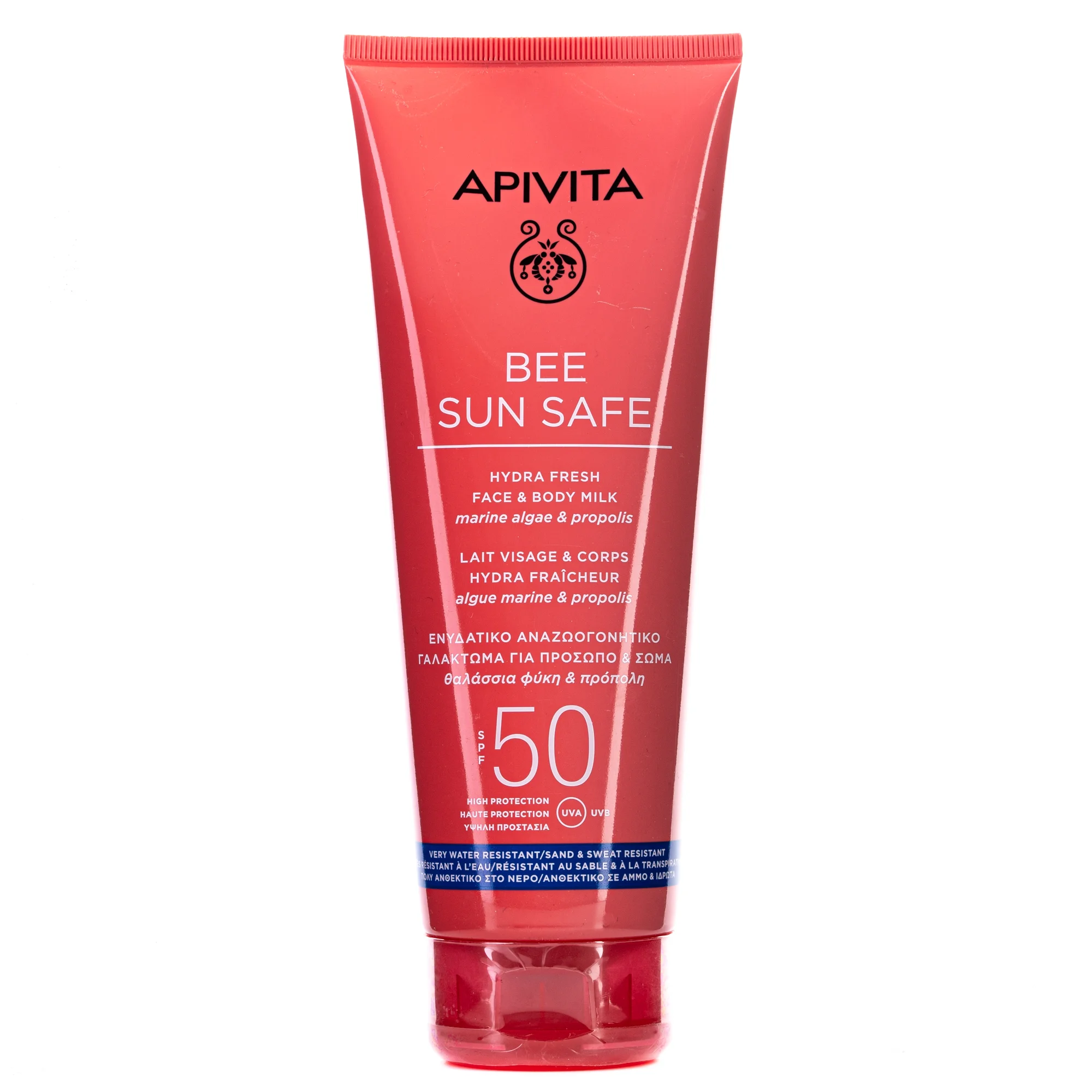 Сонцезахисне молочко для обличчя і тіла Apivita (Апівіта) Bee Sun Safe SPF50, 200 мл