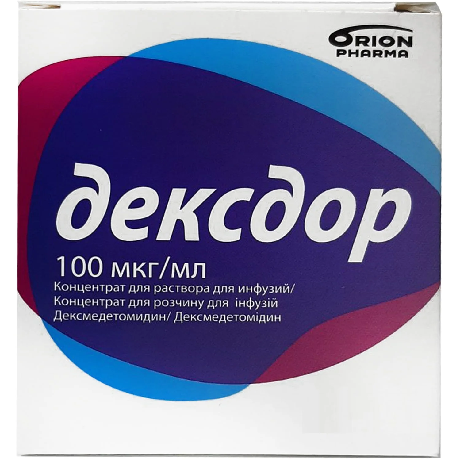 Дексдор концентрат для розчину для інфузій по 100 мкг/мл у ампулах по 2 мл, 25 шт.