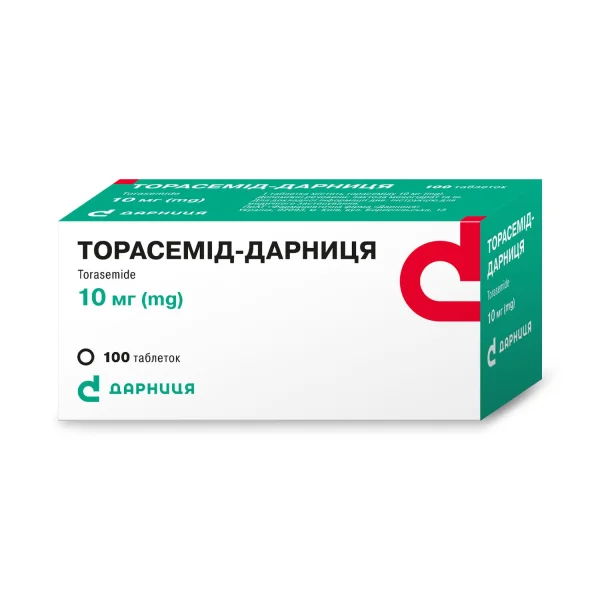 Торасемід-Дарниця таблетки по 10 мг, 100 шт.