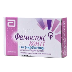 Фемостон конти таблетки по 1мг/5мг, 28 шт.