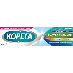 Крем для фіксації зубних протезів Корега Екстра Сильний свіжа м'ята 40г