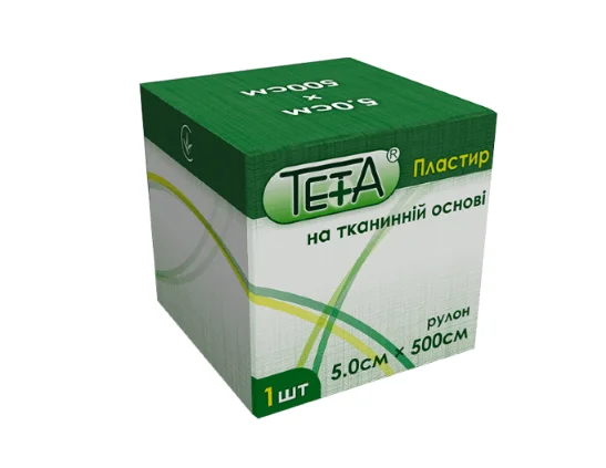 Пластир на тканинній основі Teta катушка 5 х 500 см, 1 шт.