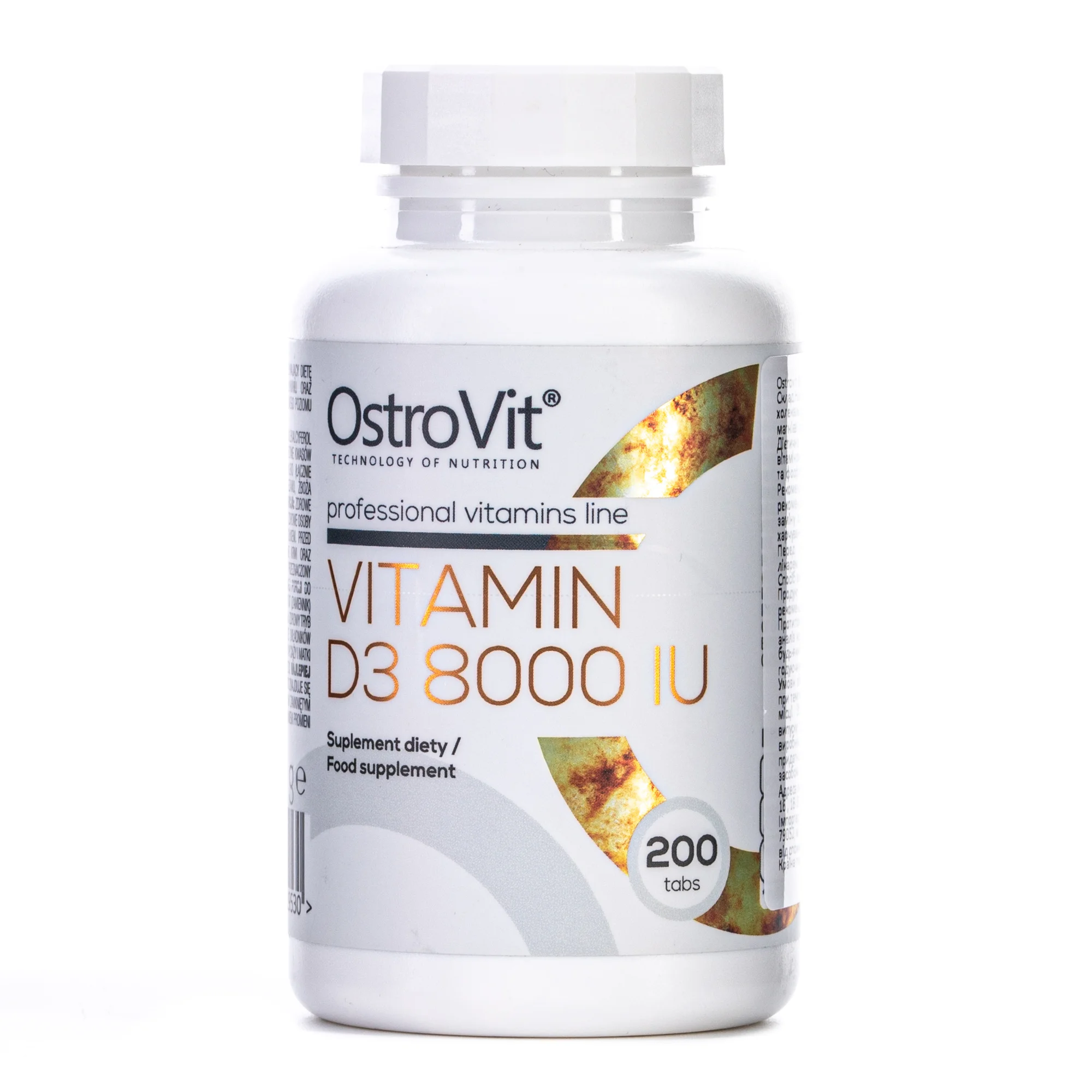 ОстроВіт (OstroVit) Вітамін Д3 таблетки по 8000 МО, 200 шт.