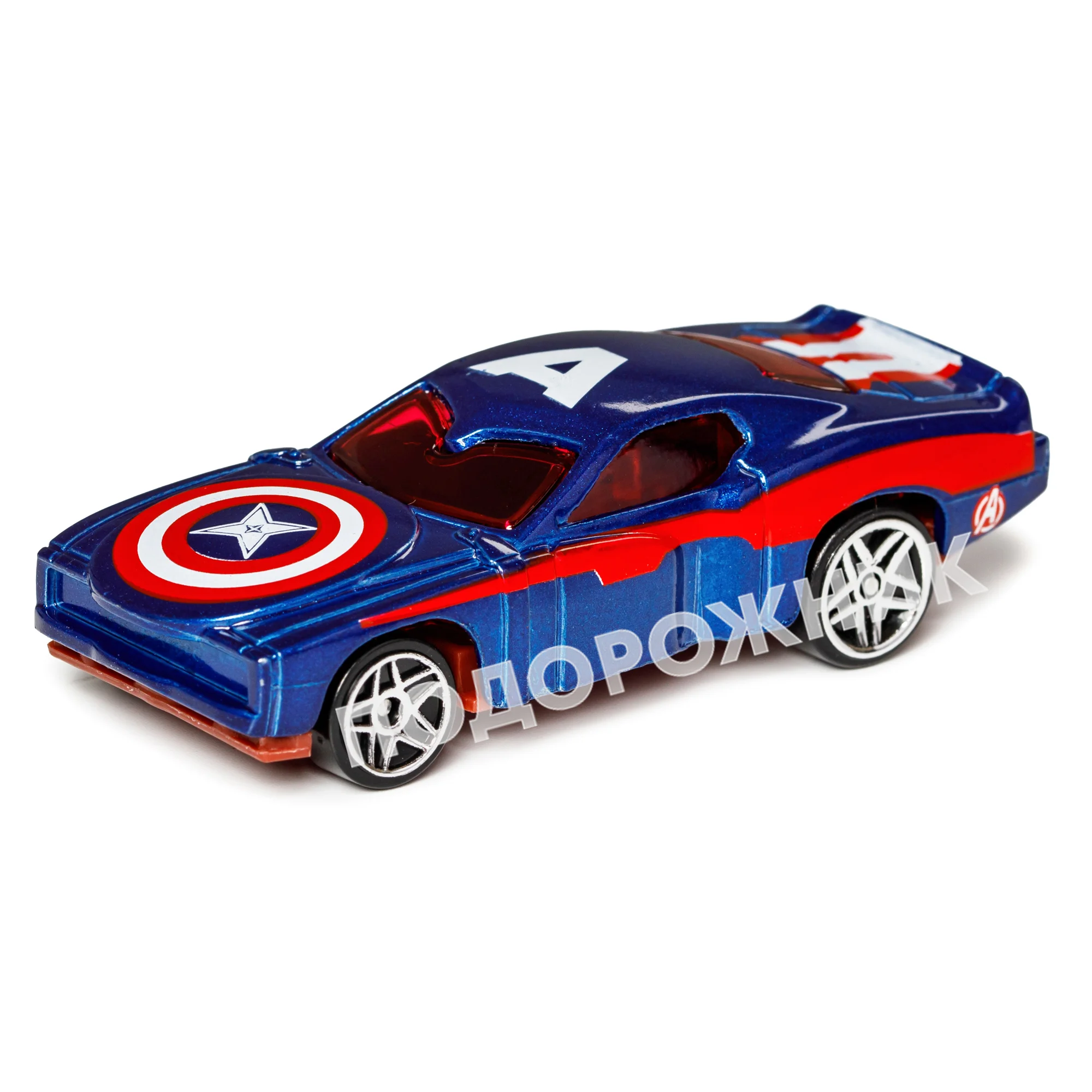 Машинка RevRace (РевРейс) супергерої КапітанСША, 1 шт.