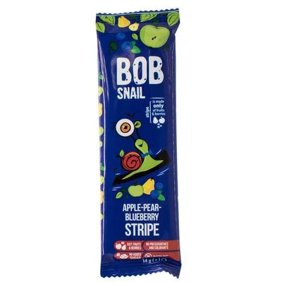 Страйп Bob Snail (Равлик Боб) яблучно-грушево-чорничний 14г