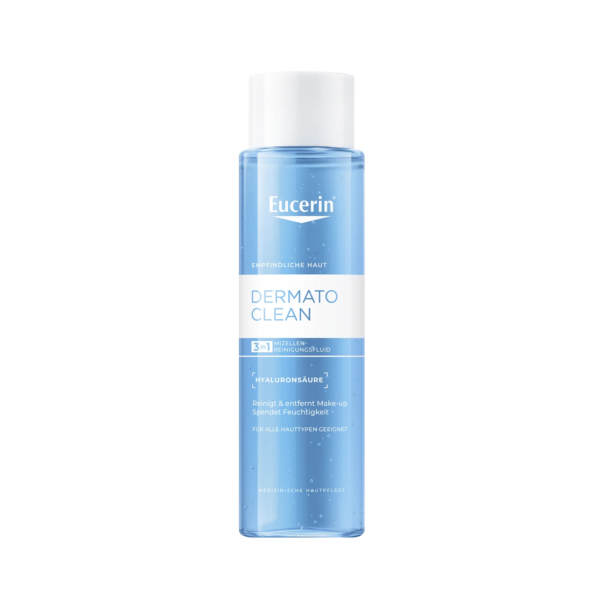 Міцелярний очищуючий флюїд 3в1 Eucerin (Юцерин) DermatoClean для чутливої шкіри всіх типів, 400 мл