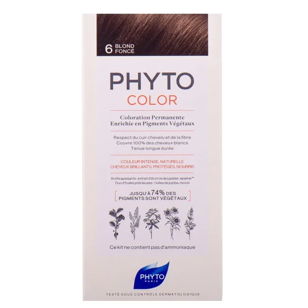 Крем-фарба для волосся Фіто (Phyto) Фітоколор тон 6 темно-русий (Р10023)