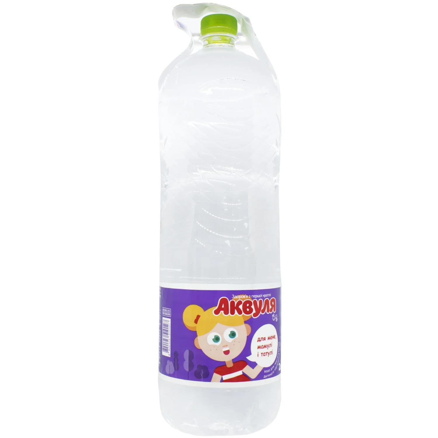 Негазована питна вода для дітей Аквуля, 2 л