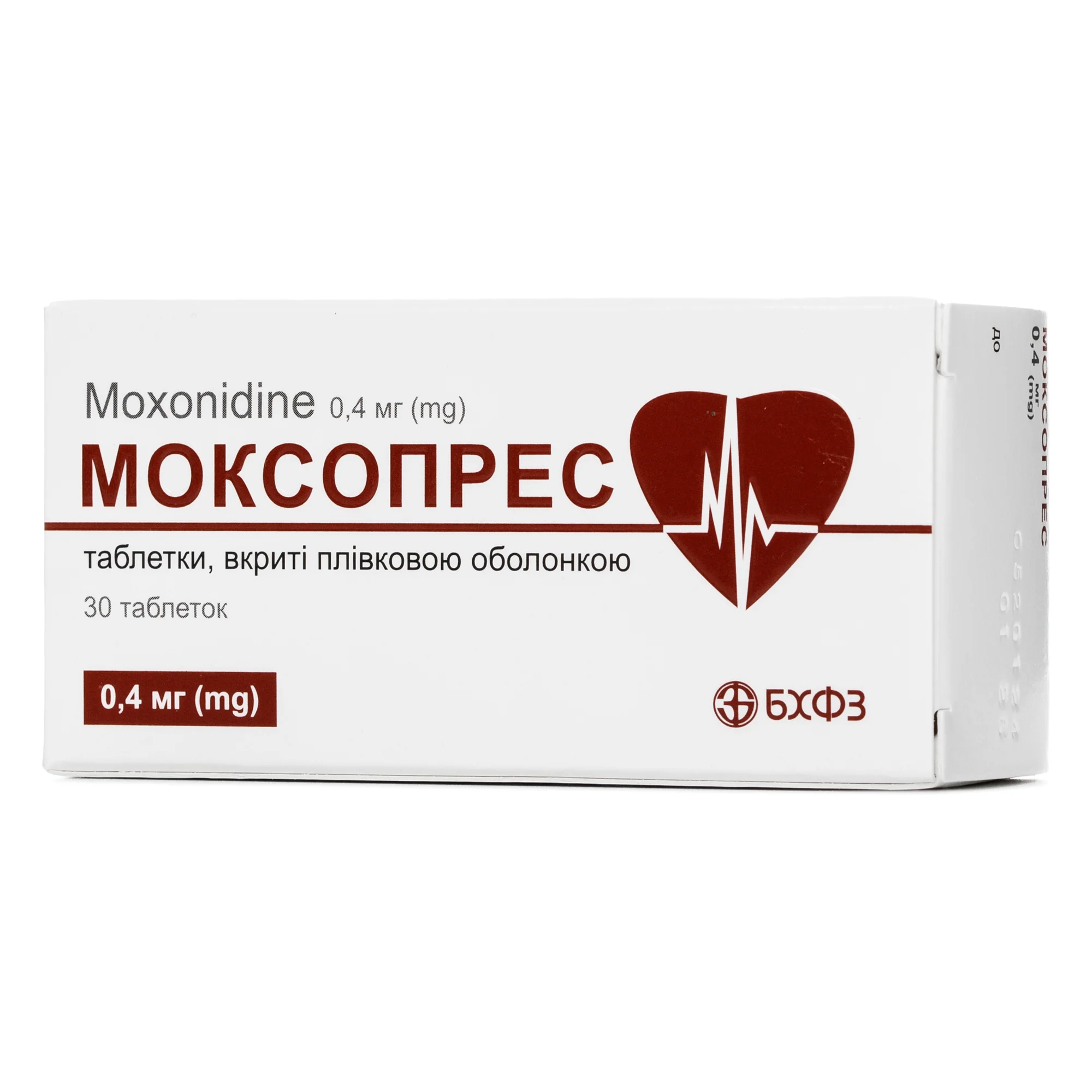 Моксопрес таблетки по 0,4 мг, 30 шт.: інструкція, ціна, відгуки