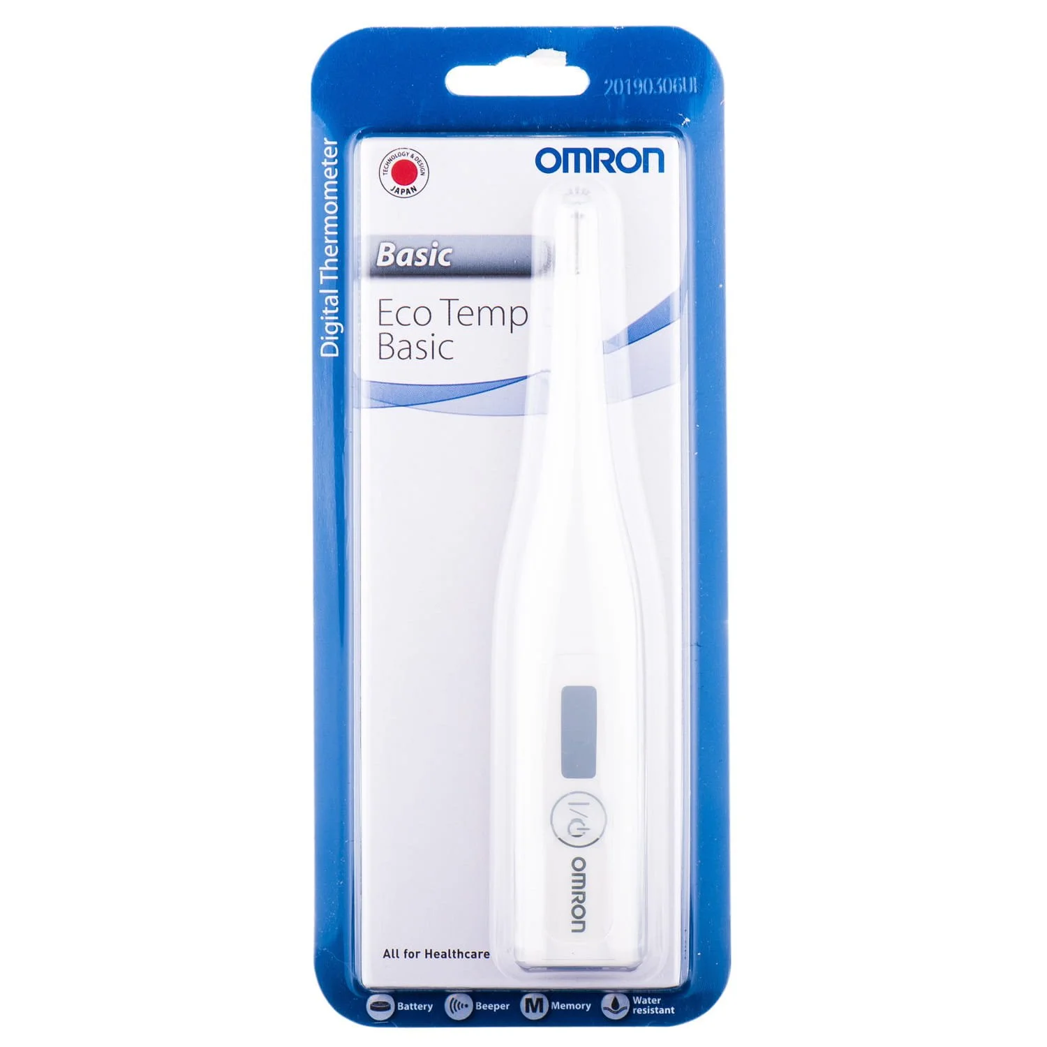Термометр електронний Omron (Омрон) цифровий Eco Temp Basic (Еко Темп Базік) модель MC-246-E, 1 шт.