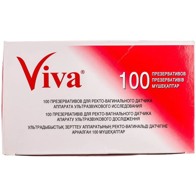 Презервативи латексні Віва (Viva) для УЗД, 100 шт.
