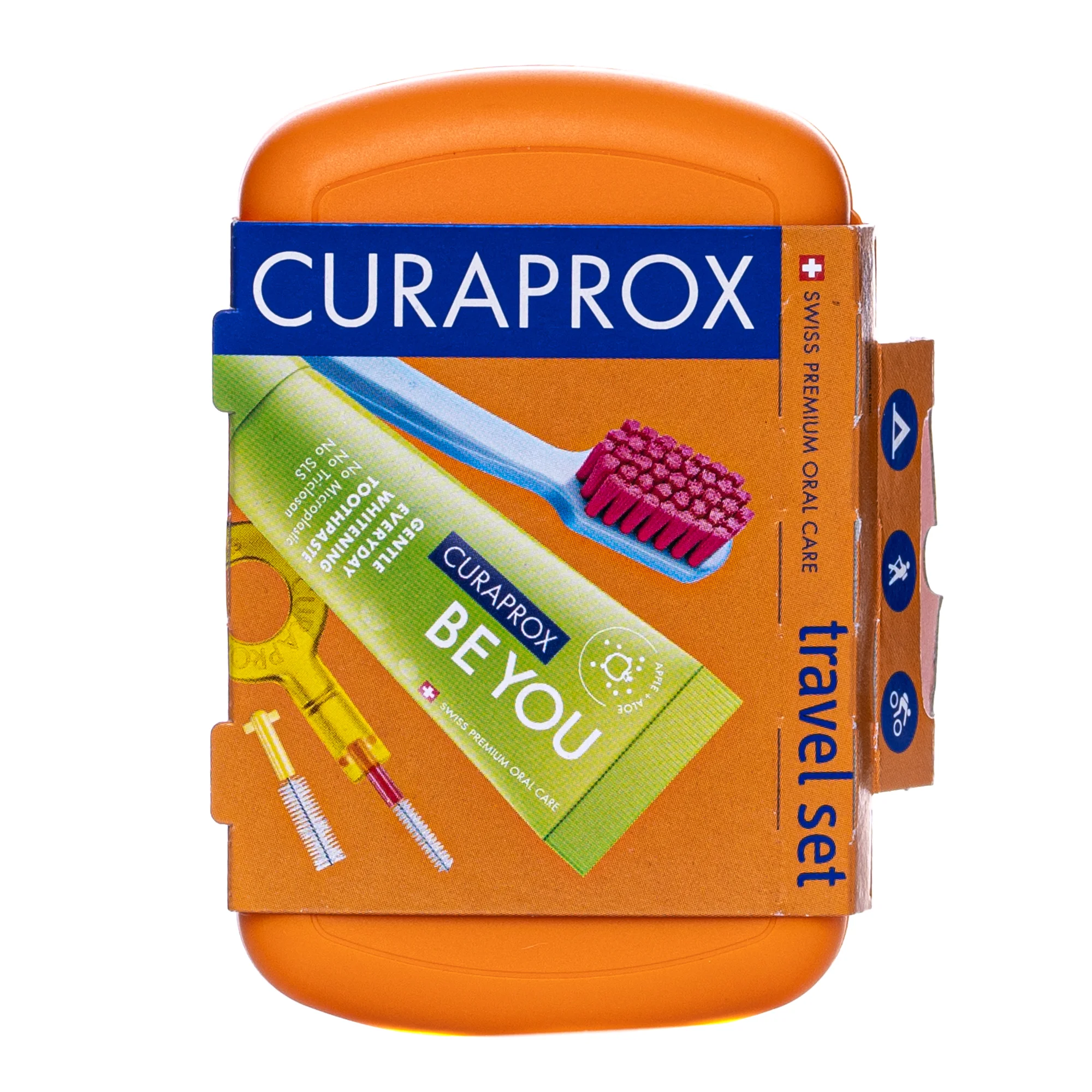 Набір дорожній Курапрокс (Curaprox) (зубна щітка + зубна паста 10 мл + міжзубна щітка), 1 шт.