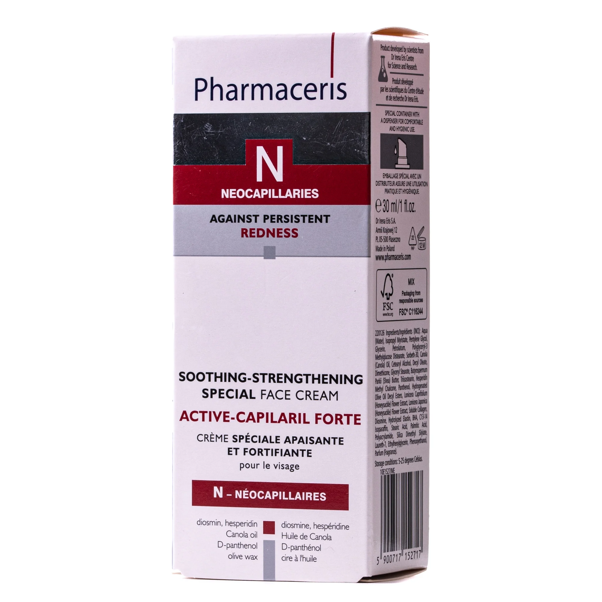 Крем для обличчя Pharmaceris (Фармацеріс) N Active-Capilaril Forte знімаючий подразнення шкіри, 30 мл