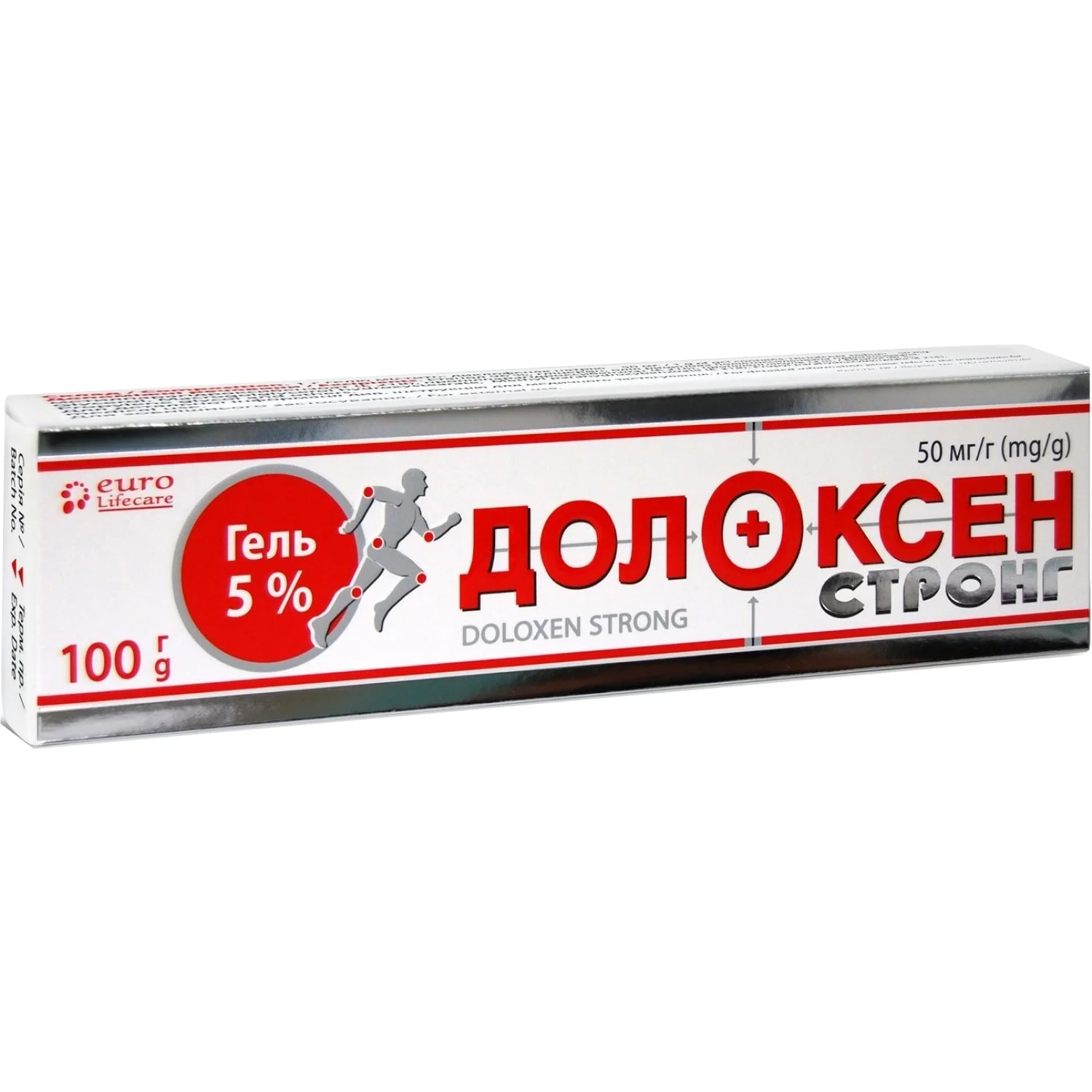 Долоксен Стронг гель по 50 мг/г, 100 г